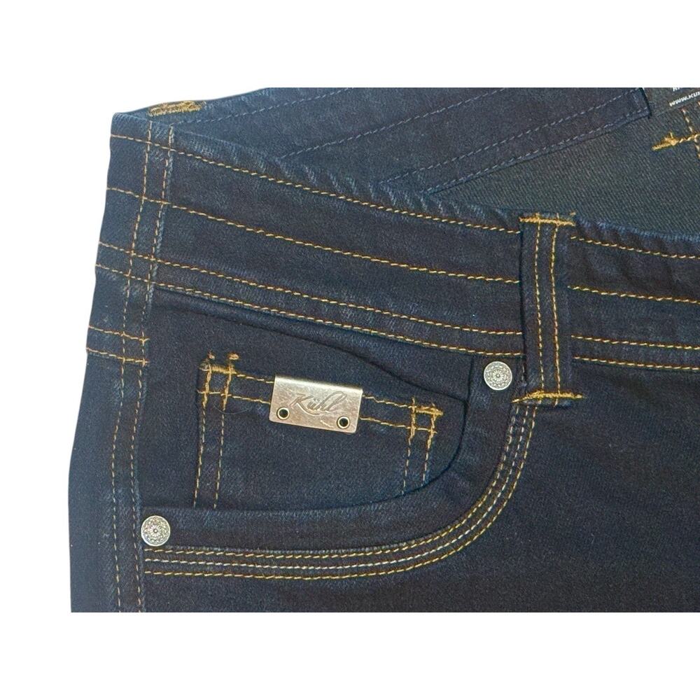 Kuhl Danzr Skinny Jeans 360 Stretch Midnight Blue Drawcord Inner Waist Womens 10 - Picture 5 of 16